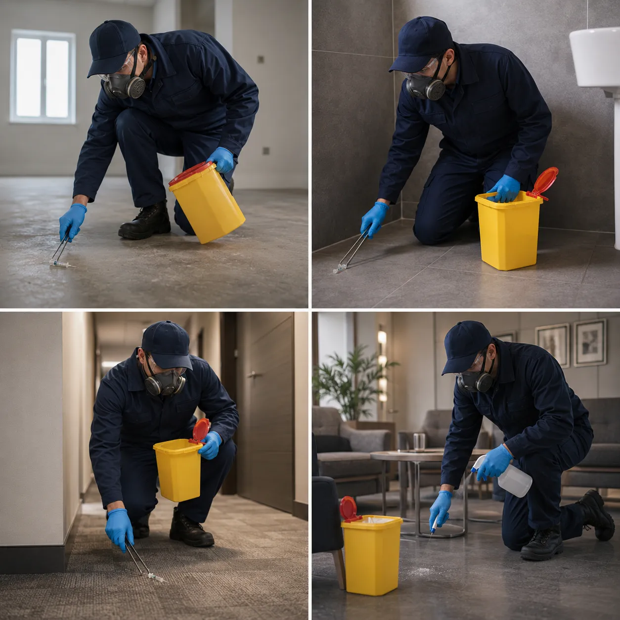 Needle and sharps clean-up service