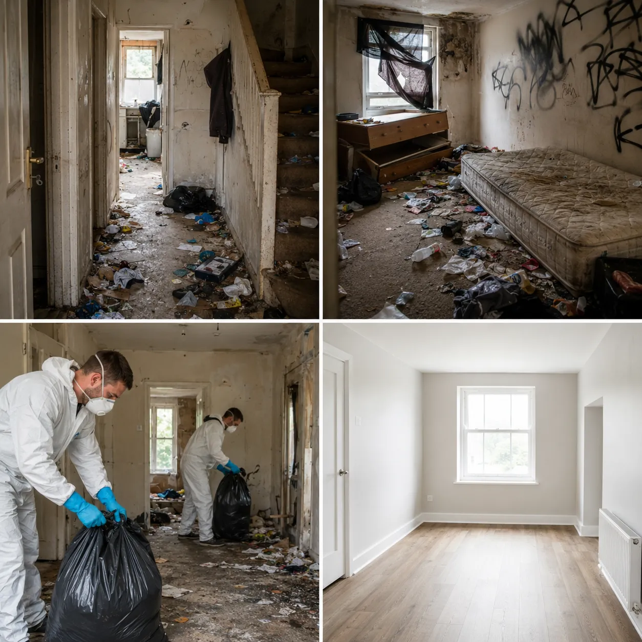Squatter property clean-up service