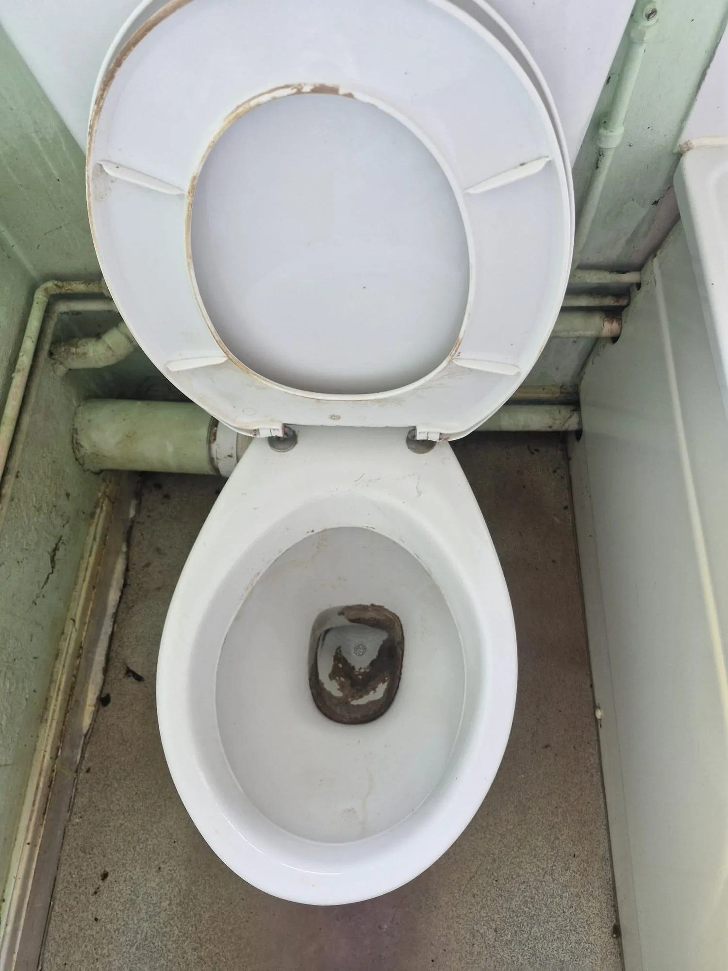 After pre-refurbishment preparation: accessible bathroom window and cistern area in Colchester